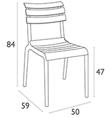 Set 4 sedie impilabili monoblocco Puli - La Dea Sedia Colore: Verde