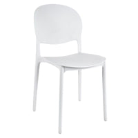 Set 4 sedie impilabili monoblocco Malacca - La Dea Sedia Colore: Bianco