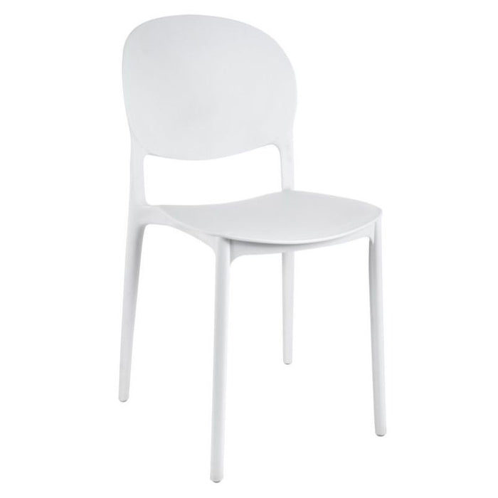 Set 4 sedie impilabili monoblocco Malacca - La Dea Sedia Colore: Bianco