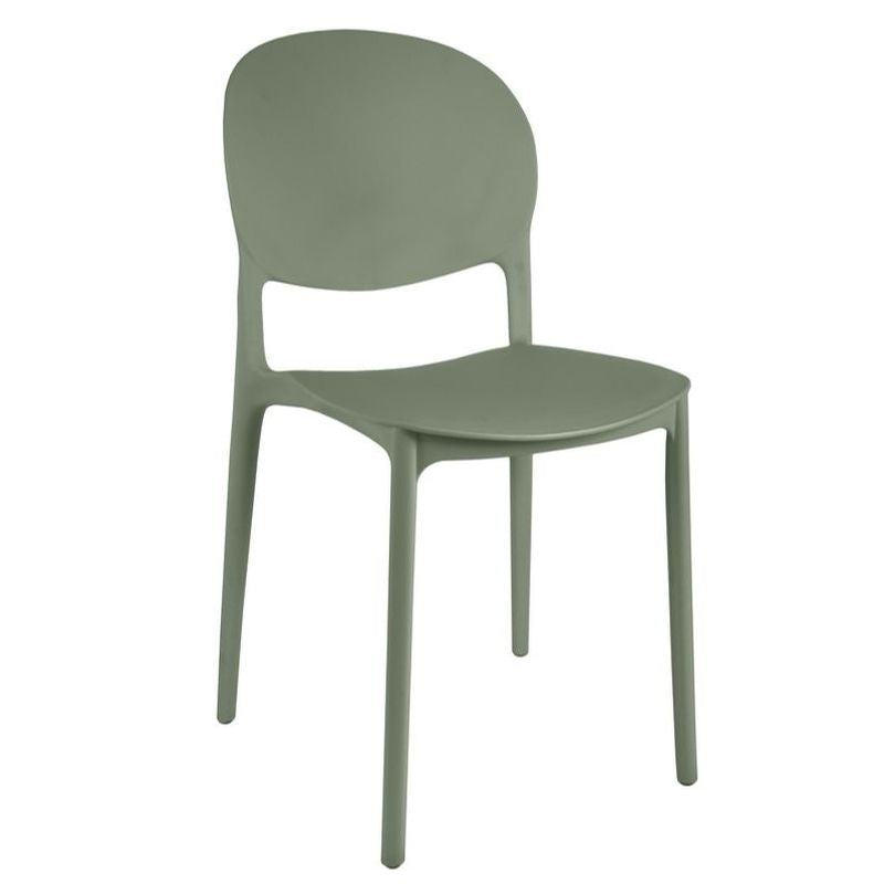 Set 4 sedie impilabili monoblocco Malacca - La Dea Sedia Colore: Verde