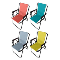 Sedia relax Beach struttura in acciaio - vari colori - La Dea Sedia Colore: Azzurro