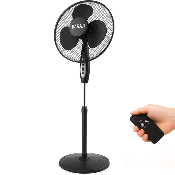 Ventilatore Colonna Piantana 45W 40cm 3 Velocita Altezza Regolabile Telecomando