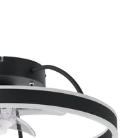 Plafoniera con Ventilatore Aperto Nero Marinella Eglo