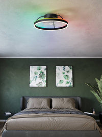 Plafoniera con Ventilatore Aperto Nero Marinella Eglo