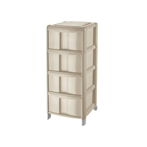 CASSETTIERA BAMBÙ 4 CASSETTI COLORE TALPA ALTEZZA 86 X 38.5 X 39.5 CM CON PIEDINI E RUOTE