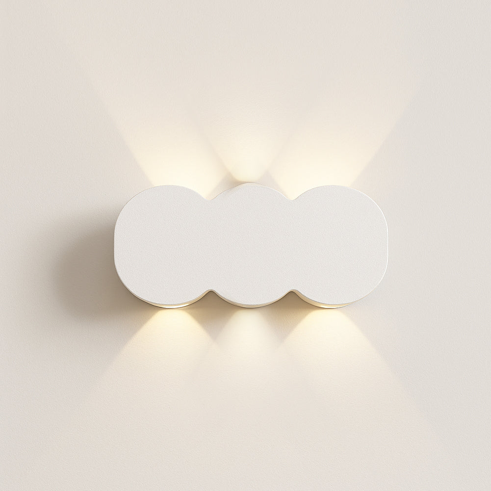 Applique da Muro 6 Led Lampada a Parete Bianca con Luce Bianco Caldo 15x8x3cm