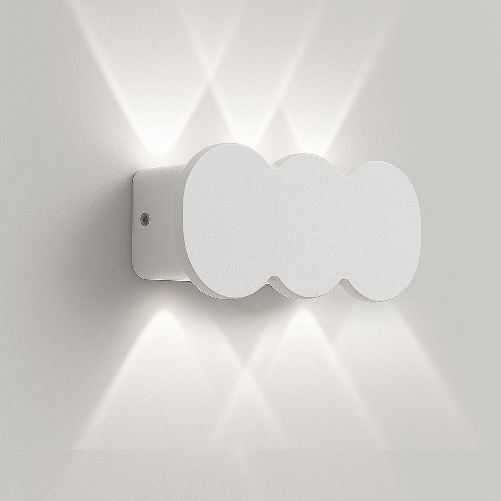 Applique da Muro 6 Led Lampada a Parete Bianca con Luce Bianco Freddo 15x8x3cm