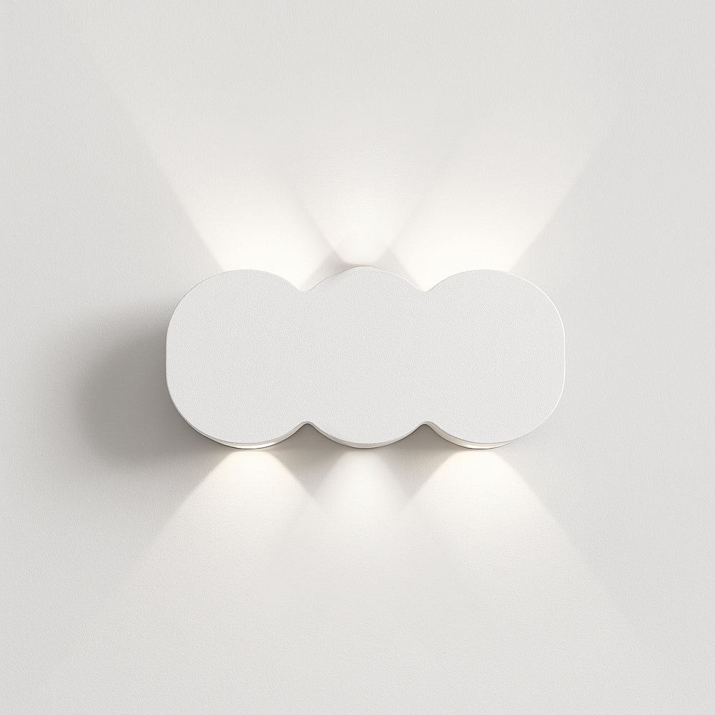 Applique da Muro 6 Led Lampada a Parete Bianca con Luce Bianco Freddo 15x8x3cm