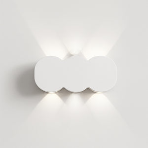 Applique da Muro 6 Led Lampada a Parete Bianca con Luce Bianco Freddo 15x8x3cm