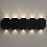 Applique da Muro 10 Led Lampada a Parete Nero con Luce Bianco Freddo 26x8x3cm