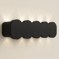 Applique da Muro 10 Led Lampada a Parete Nero con Luce Bianco Freddo 26x8x3cm