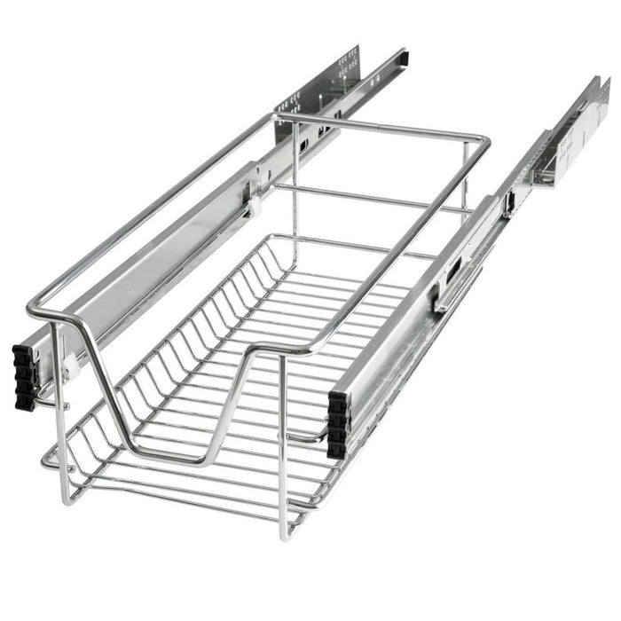 Cassetto Telescopico Cucina 30cm Cestello Acciaio Estraibile Organizer Salvaspazio