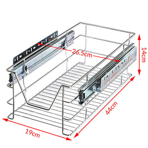 Cassetto Telescopico Cucina 30cm Cestello Acciaio Estraibile Organizer Salvaspazio