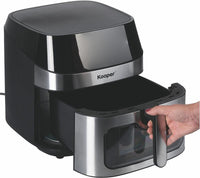 FRIGGITRICE AD ARIA DIGITALE XXL 9,2LT CAPACITÀ CESTELLO: 8 LITRI 10 PROGRAMMI DISPLAY DIGITALE TOUCH L.41,3 X P32,5  X H32,7 CM NERO