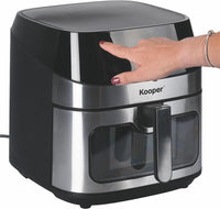 FRIGGITRICE AD ARIA DIGITALE XXL 9,2LT CAPACITÀ CESTELLO: 8 LITRI 10 PROGRAMMI DISPLAY DIGITALE TOUCH L.41,3 X P32,5  X H32,7 CM NERO