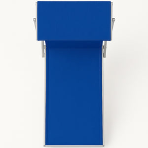 Lettino Sdraio Reclinabile per Mare Piscina e Giardino Total Blu con Parasole