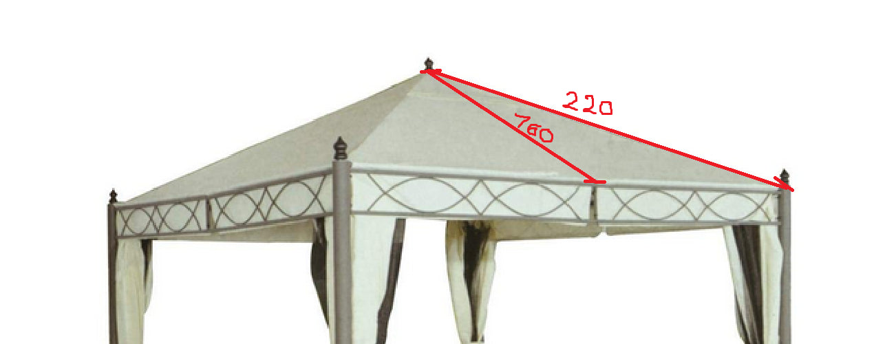 Telo di copertura per gazebo acciaio in SANTO DOMINGO MT.3X3
