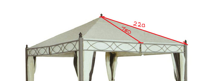 Telo di copertura per gazebo acciaio in SANTO DOMINGO MT.3X3