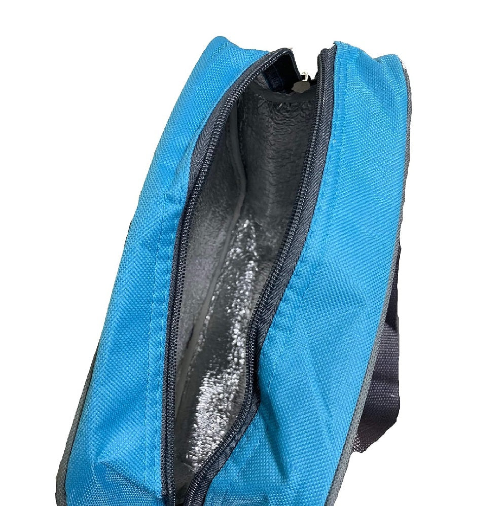 2Borse Termiche 24LT e 7LT con 2 Mattonelle Ghiaccio 400ml colore Azzurro