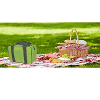 2Borse Termiche 24LT e 7LT con 2 Mattonelle Ghiaccio 400ml colore Verde