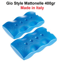 2Borse Termiche 24LT e 7LT con 2 Mattonelle Ghiaccio 400ml colore Azzurro