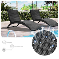 Lettino a Sdraio Nero Pieghevole Salvaspazio con Cucino da Esterno Giardino