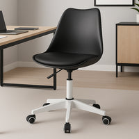 Sedia da Ufficio Full Nero Poltrona da Studio e Casa Ergonomica con Ruote