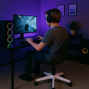 Sedia da Ufficio Full Nero Poltrona da Studio e Casa Ergonomica con Ruote