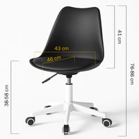 Sedia da Ufficio Full Nero Poltrona da Studio e Casa Ergonomica con Ruote