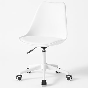 Sedia da Ufficio Full Bianco Poltrona da Studio e Casa Ergonomica con Ruote