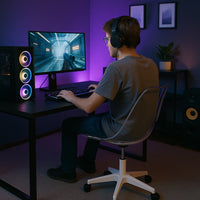 Sedia da Scrivania Trasparente Poltrona Ufficio e Cameretta Schienale Ergonomico