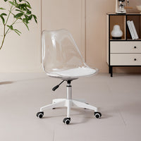 Sedia da Scrivania Trasparente Poltrona Ufficio e Cameretta Schienale Ergonomico