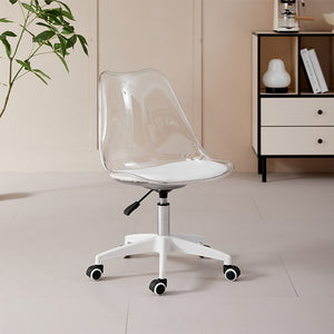 Sedia da Scrivania Trasparente Poltrona Ufficio e Cameretta Schienale Ergonomico