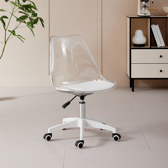 Sedia da Scrivania Trasparente Poltrona Ufficio e Cameretta Schienale Ergonomico