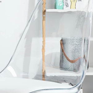 Sedia da Scrivania Trasparente Poltrona Ufficio e Cameretta Schienale Ergonomico