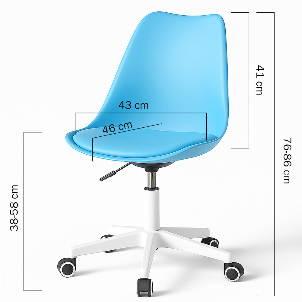 Sedia da Ufficio Full Blu Poltrona da Studio e Casa Ergonomica con Ruote