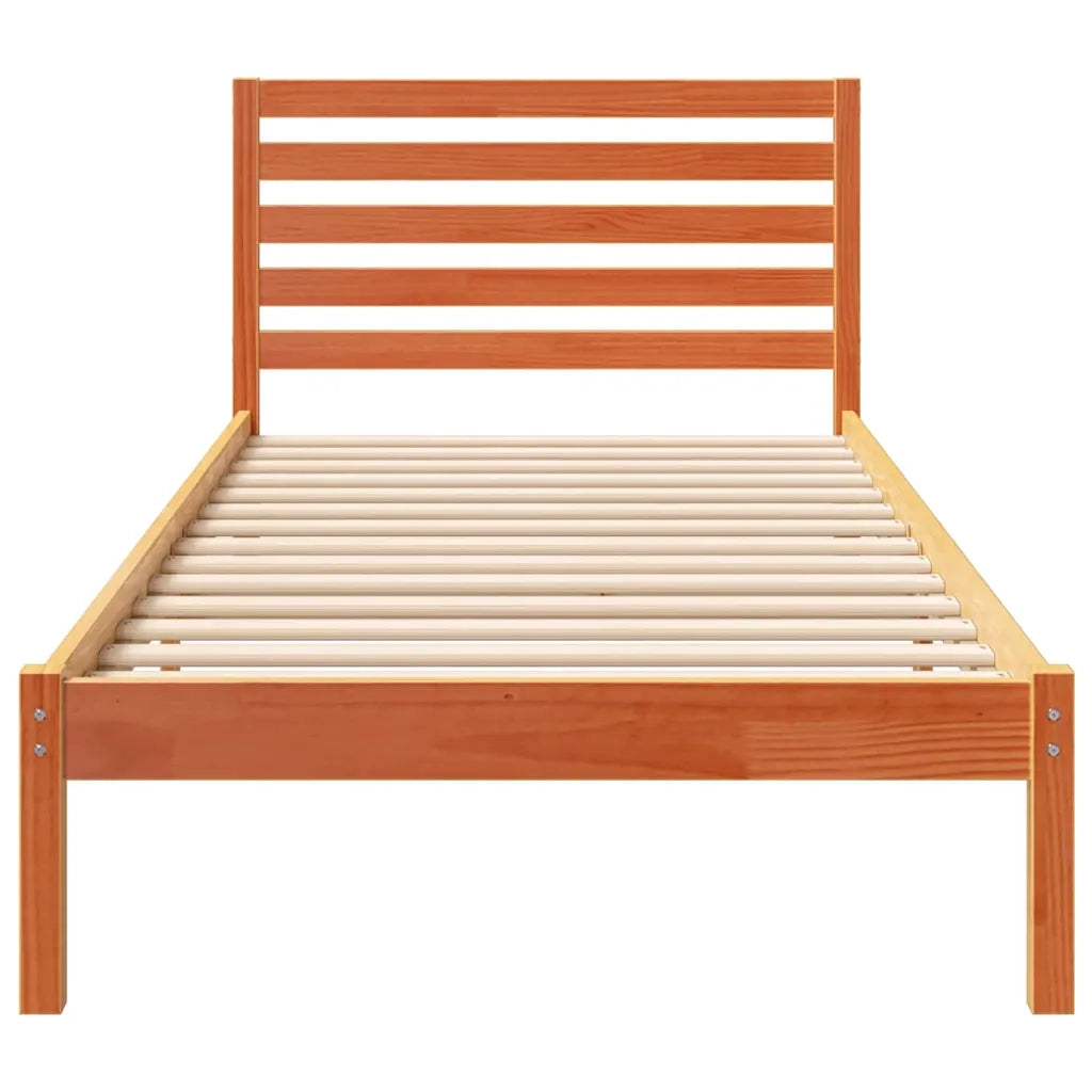 Struttura del letto Marrone cerato 80 x 210 cm Pino massello 872304