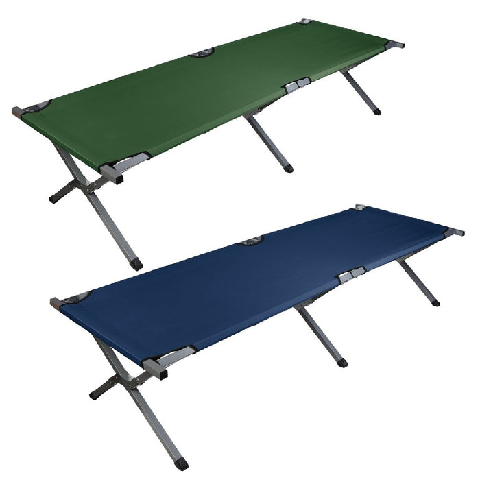 Lettino da Campeggio Pieghevole Salvaspazio con Sacca Trasporto 190x70 cm Brandina Blu