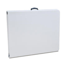 Tavolo Pieghevole in Resina HDPE 180x70 H74cm Richiudibile Salvaspazio Bianco