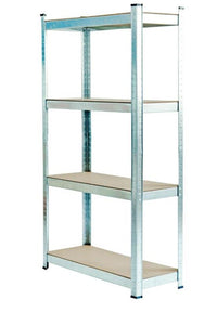 SCAFFALE IN MDF ZINCATO 4 RIPIANI 75 X 30 X H150 CM PORTATA MASSIMA 400 KG ADATTO COME MOBILE PORTA OGGETTI O SCAFFALE