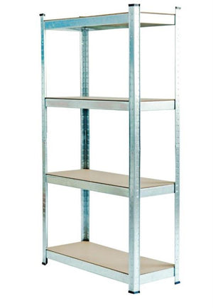 SCAFFALE IN MDF ZINCATO 4 RIPIANI 75 X 30 X H150 CM PORTATA MASSIMA 400 KG ADATTO COME MOBILE PORTA OGGETTI O SCAFFALE