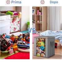 Set 4 Sacchetti Contenitori Extra Large 120L Manici Rinforzati Organizer Casa