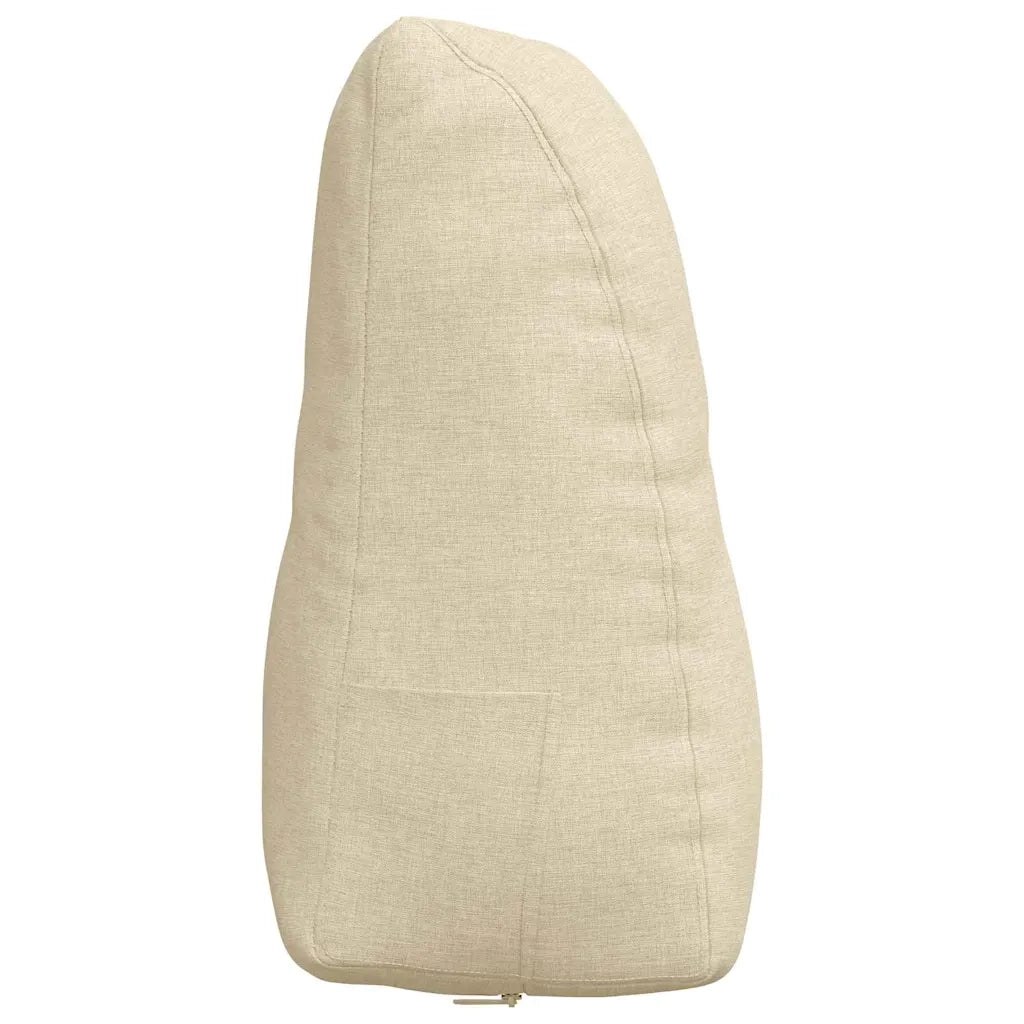 Cuscino per Schiena Crema 80 x 24 x 50 cm Tessuto