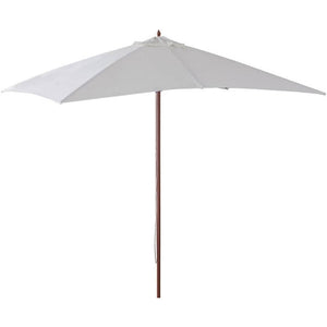 Ombrellone da Giardino in Legno Palo Centrale Telo Ecrù Verdelook Formato: 3 x 3 m