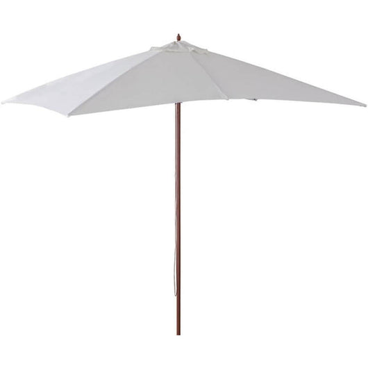 Ombrellone da Giardino in Legno Palo Centrale Telo Ecrù Verdelook Formato: 3 x 2 m