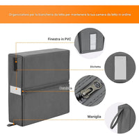 Set 3 Organizer Pieghevoli da Armadio 33x33x10 cm Contenitori Salvaspazio