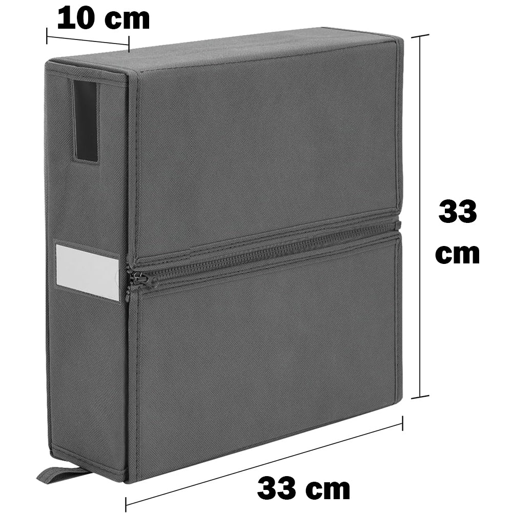 Set 3 Organizer Pieghevoli da Armadio 33x33x10 cm Contenitori Salvaspazio