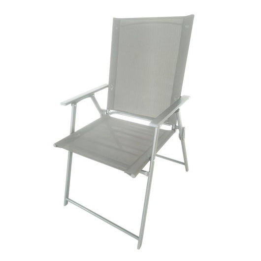 SET 2 SEDIE PIEGHEVOLI MALIBÙ STRUTTURA IN ACCIAIO SEDUTA IN TEXTILENE COLORE ECRU 57X66X96 CM