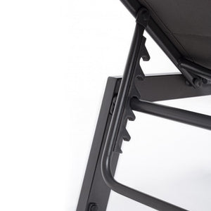 Lettino Prendisole Lounge con Ruote Sdraio da Giardino Antracite Resistente UV