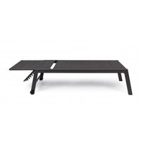 Lettino Prendisole Lounge con Ruote Sdraio da Giardino Antracite Resistente UV